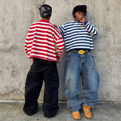 Chanjoye Custom Striped T-Shirt | OEM High Quality T Shirts | Long Sleeve Cotton Tshirt Manufacturer