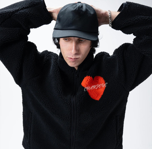 Chanjoye Custom Fleece Jacket | OEM Embroidery Zip Sherpa Coat | Stand Collar Fleece Jacket Supplier