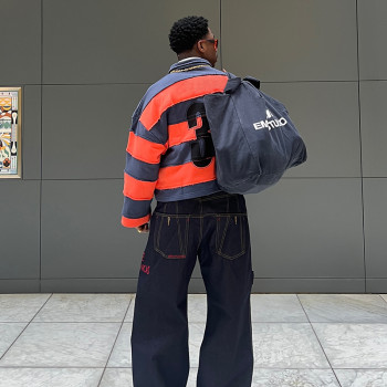 Chanjoye Custom Heavyweight Cotton Polo Sweatshirt | Oversized Boxy Splice Sweatshirt Manufacturer