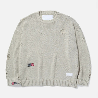 Chanjoye Custom Ripped Sweater | Crew Neck Knit Sweater Manufacturer | Wholesale Pullover Sweater