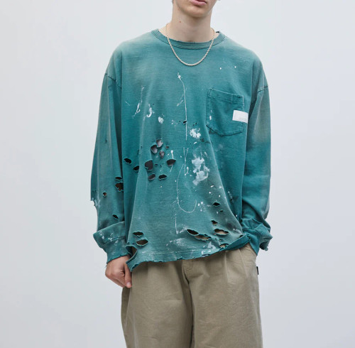 Chanjoye Custom Distressed Sweatshirt | Manufacturer Oversized 100% Cotton Sweashirt Hoodie