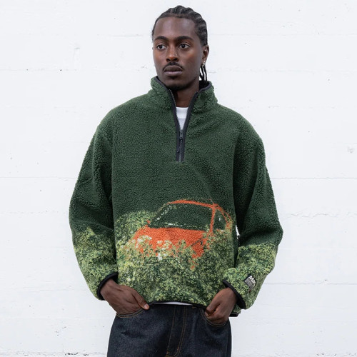 Chanjoye Sherpa Jacket Manufacturers | Custom Printed Berber Fleece Jacket | Zipper Coat Wholesale