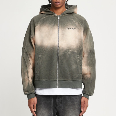 Chanjoye Custom 100% Cotton Hoodie | Zip up Hoodie Manufacturer | Sun Faded Hoodie Streetwear