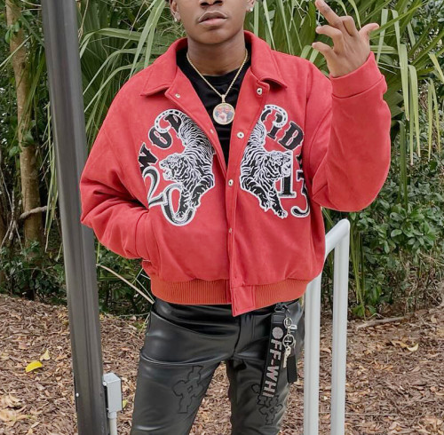 Chanjoye Custom Embroidered Jacket | Bomber Jacket Wholesale | Suede Cropped Varsity Jacket Supplier