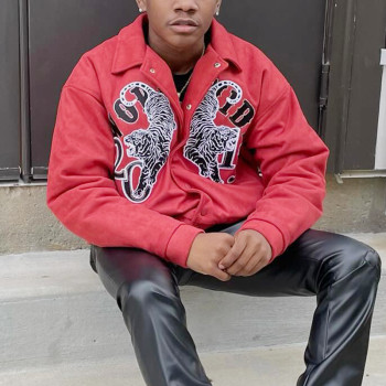 Chanjoye Custom Embroidered Jacket | Bomber Jacket Wholesale | Suede Cropped Varsity Jacket Supplier