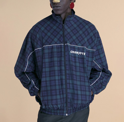 Chanjoye Custom High Quality Track Jacket | Plaid Jacket Manufacturer | OEM Reflective Stripe Jacket