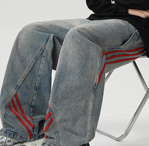 Chanjoye Custom Cotton Denim Jeans | OEM High Street Straight Pants | Wholesale Jeans Pants