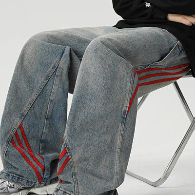 Chanjoye Custom Cotton Denim Jeans | OEM High Street Straight Pants | Wholesale Jeans Pants