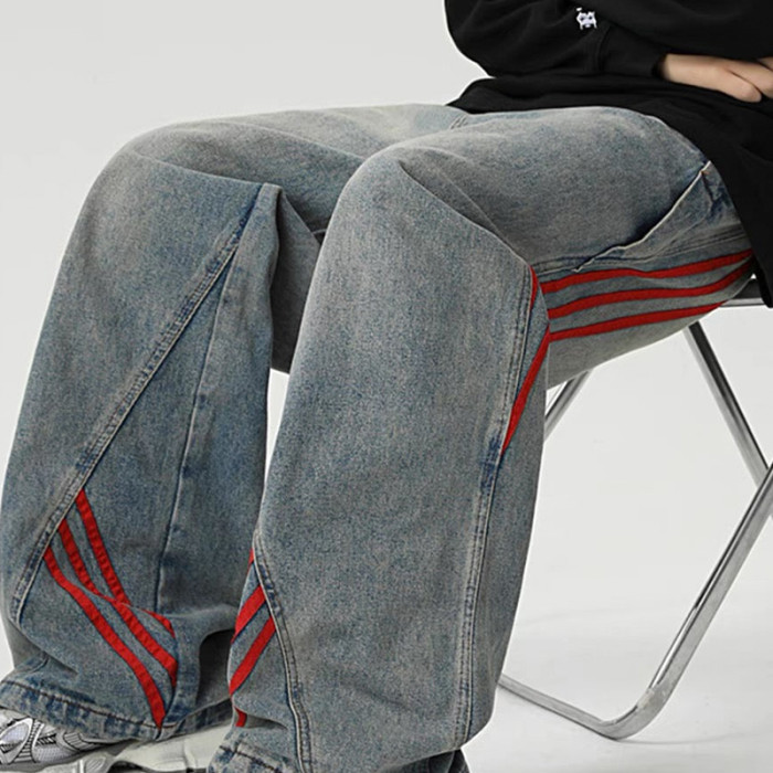 Chanjoye Custom Cotton Denim Jeans | OEM High Street Straight Pants | Wholesale Jeans Pants