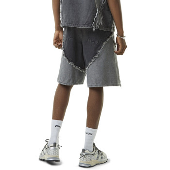 Chanjoye Custom Denim Jorts Baggy Jean Shorts Manufacturers Raw Hem Jeans Shorts Suppliers