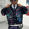 Chanjoye Custom Printed Shacket | Denim Jacket Manufacturer | OEM Hand-drawn Printed Canvas Jacket