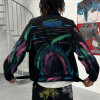Chanjoye Custom Printed Shacket | Denim Jacket Manufacturer | OEM Hand-drawn Printed Canvas Jacket