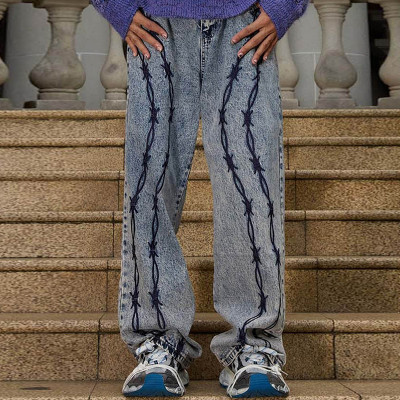 Chanjoye Custom Embroidery Jeans Pants | Straight Denim Pants Manufacturers | OEM High Quality Pants
