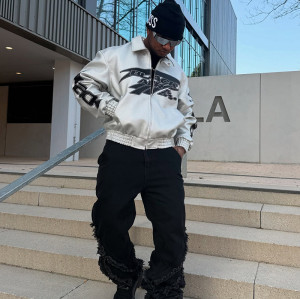 Chanjoye Custom Embroidery Motorcycle Jacket | Bomber Jacket Supplier | Streetwear Jacket Wholesale