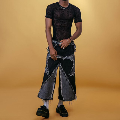 Distressed Denim Jeans Manufacturer | Custom Patchwork Washed Jeans | Ripped Denim Pants Supplier