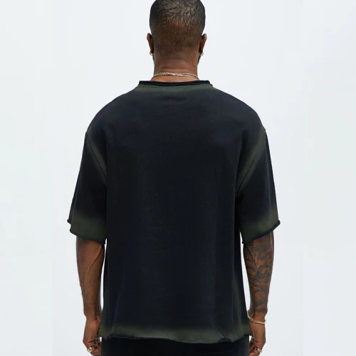 Chanjoye Custom Sun Faded T-shirt | 100% Cotton T-Shirts Manufacturers | Raw Hem Tee Suppliers