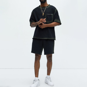 Chanjoye Custom Sun Faded T-shirt | 100% Cotton T-Shirts Manufacturers | Raw Hem Tee Suppliers