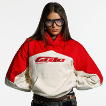 Chanjoye Cut and Sew Streetwear Custom Embroidery Distressed Hoodie Cotton Boxy Hoodie Supplier