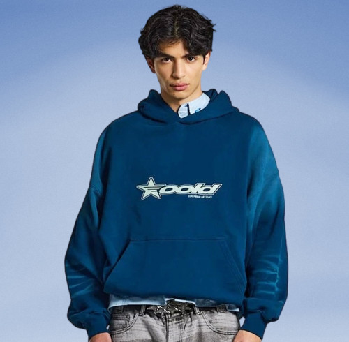 Chanjoye Cut and Sew Streetwear Custom Graphic  Printing Hoodie Cotton Acid Wash Boxy Hoodie Supplier