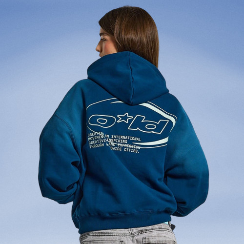 Chanjoye Cut and Sew Streetwear Custom Graphic  Printing Hoodie Cotton Acid Wash Boxy Hoodie Supplier