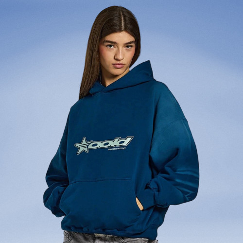 Chanjoye Cut and Sew Streetwear Custom Graphic  Printing Hoodie Cotton Acid Wash Boxy Hoodie Supplier