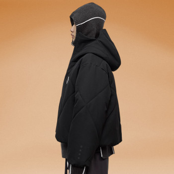 Chanjoye Custom Grid Puffer Jacket | High Quality Cut Sew Padded Down Coat Winter