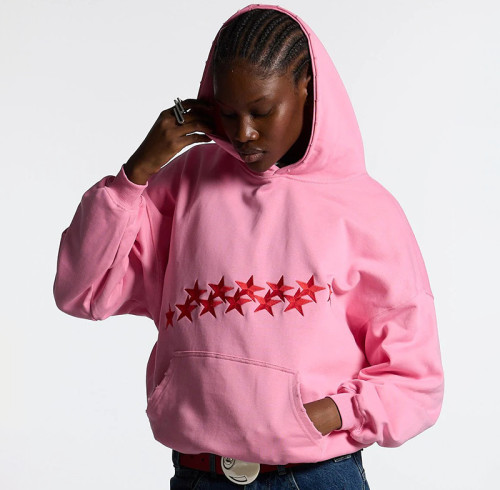 Chanjoye Cut and Sew Streetwear Custom Embroidery Drop Shoulder Hoodie Cotton Hoodie Supplier