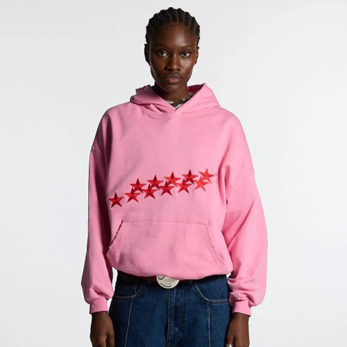 Chanjoye Cut and Sew Streetwear Custom Embroidery Drop Shoulder Hoodie Cotton Hoodie Supplier