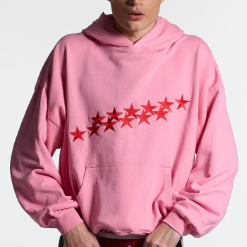 Chanjoye Cut and Sew Streetwear Custom Embroidery Drop Shoulder Hoodie Cotton Hoodie Supplier