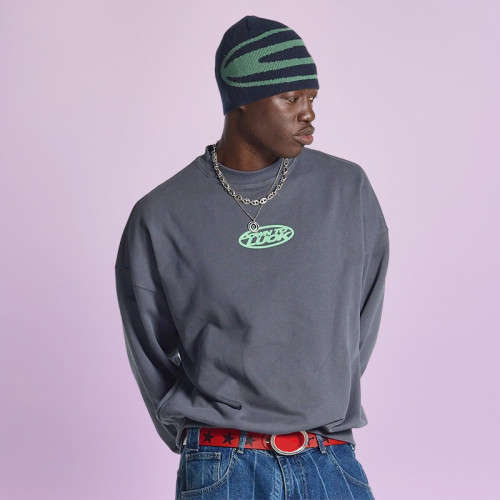 Chanjoye Custom Screen print Drop Shoulder Sweatshirt | Manufacturer Oversized 100% Cotton Sweashirt Hoodie