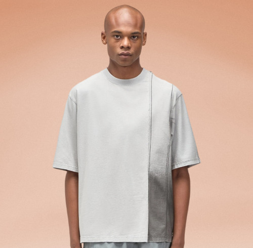 Chanjoye Two-color Splicing T-shirt | 100% Cotton T-Shirts Manufacturers | Vintage Oversize Suppliers