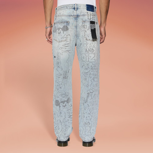 Chanjoye Distressed Prints Jeans | Vintage Pants manufacturers | High Quality Oversized Pants Wholesale