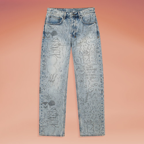 Chanjoye Distressed Prints Jeans | Vintage Pants manufacturers | High Quality Oversized Pants Wholesale