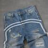 Chanjoye Acid Washing Reflective Jeans | Distressed Pants manufacturers | High Quality Splicing Pants Wholesale