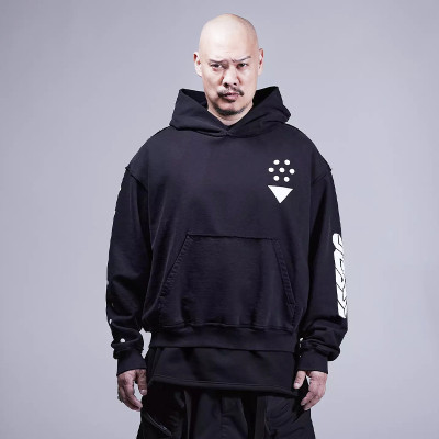 Chanjoye Cut and Sew Streetwear Custom Print Distressed Hoodie Cotton Hoodie Supplier