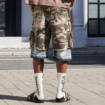 Chanjoye Streetwear shorts - Jogger Denim shorts - Acid washed Jeans