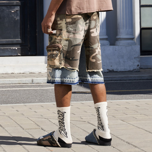 Chanjoye Streetwear shorts - Jogger Denim shorts - Acid washed Jeans