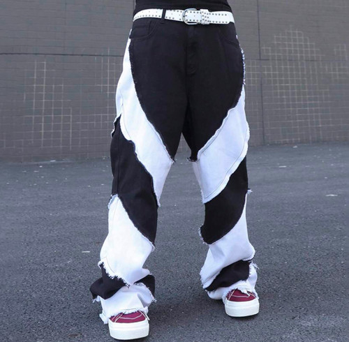 Chanjoye Men's Nylon Cargo Pants – Baggy Splicing Pants