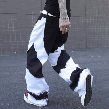 Chanjoye Men's Nylon Cargo Pants – Baggy Splicing Pants