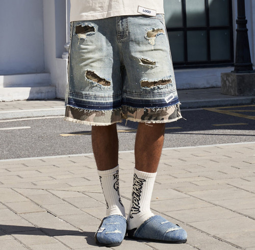 Chanjoye distressed Jeans | Splicing  Vintage Pants | High Quality Oversized Pants