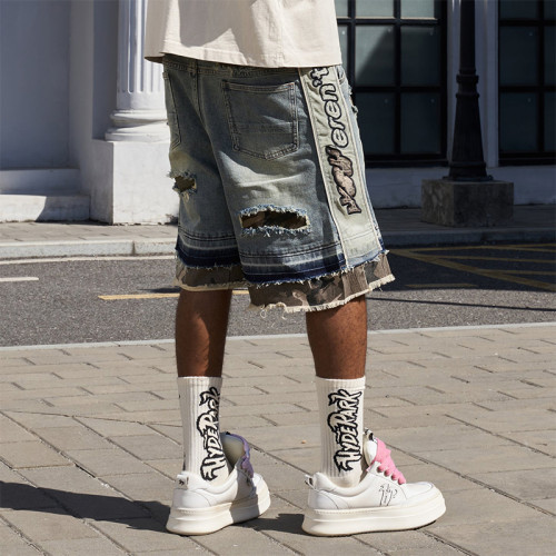 Chanjoye distressed Jeans | Splicing  Vintage Pants | High Quality Oversized Pants