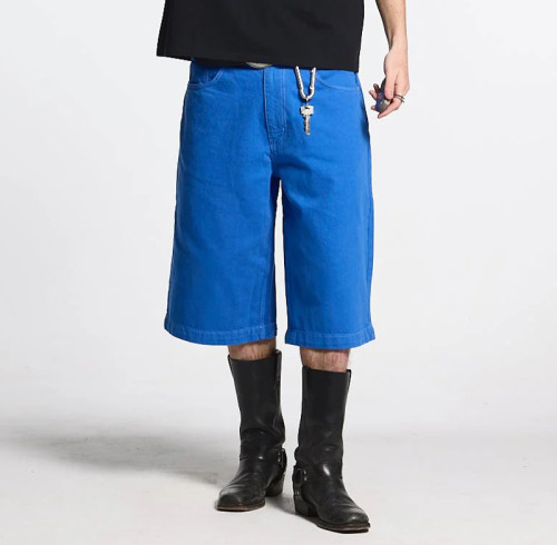 Chanjoye Simple shorts - Fit Denim shorts - Acid washed Jeans