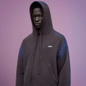 Chanjoye Cut and Sew Streetwear Custom Paint Color Drop Shoulder Hoodie Cotton Hoodie Supplier