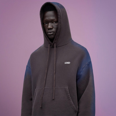 Chanjoye Cut and Sew Streetwear Custom Paint Color Drop Shoulder Hoodie Cotton Hoodie Supplier