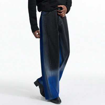 Chanjoye Simple Jeans | Gradient Color Jeans| High Quality Oversized Pants