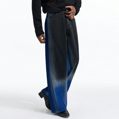 Chanjoye Simple Jeans | Gradient Color Jeans| High Quality Oversized Pants