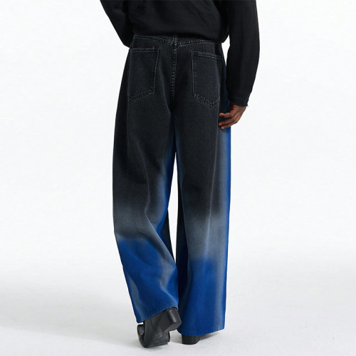 Chanjoye Simple Jeans | Gradient Color Jeans| High Quality Oversized Pants