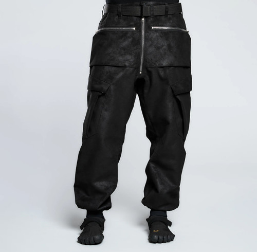 Chanjoye Big Pockets Pants | PU Heavyweight Pants| High Quality Oversized Pants