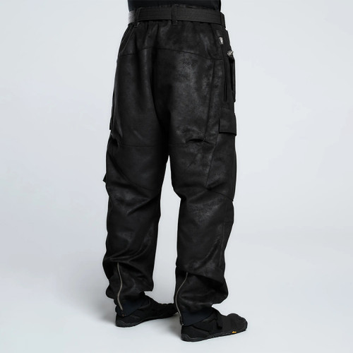 Chanjoye Big Pockets Pants | PU Heavyweight Pants| High Quality Oversized Pants
