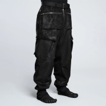 Chanjoye Big Pockets Pants | PU Heavyweight Pants| High Quality Oversized Pants